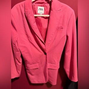 Zara Women's Bold Pink Blazer